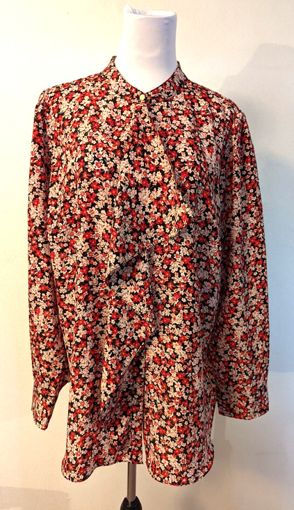 Lauren Ralph Lauren Tops - LAUREN Ralph Lauren sz 2X Shirt floral print buttons ruffle up the middle 2936